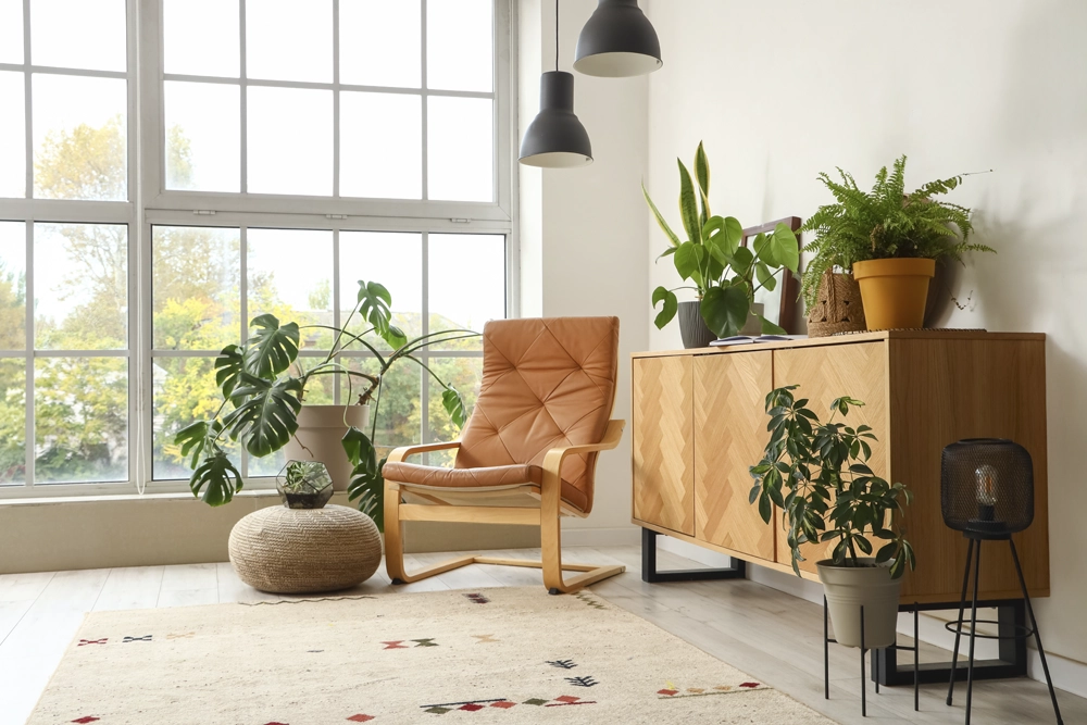 Équipe D'astous Cloutier - Salon avec plantes